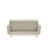 Sofá Barza Taupe 150x83cm de Dos Puestos con Apoya Brazos - SOFAS Y POLTRONAS | Bylmo