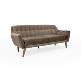 Sofá Roma Taupe 194x78cm de Tres Puestos con Apoya Brazos - SOFAS Y POLTRONAS | Bylmo