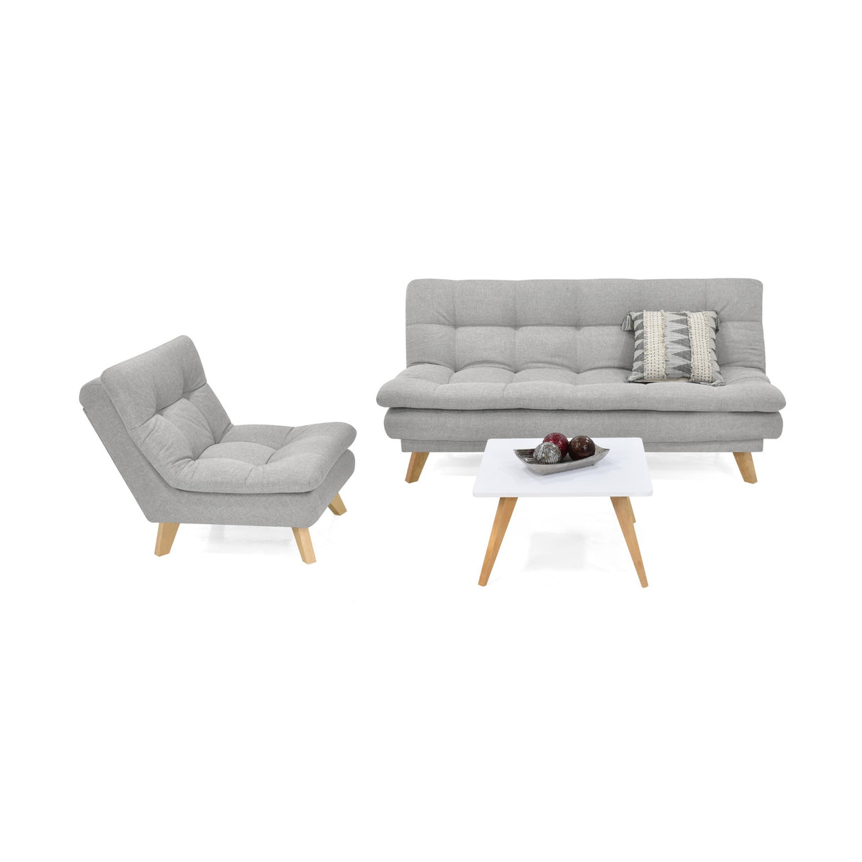 Sala Munich Plata 180x85cm de Cuatro Puestos Recinable - SOFAS Y POLTRONAS | Bylmo