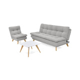 Sala Munich Plata 180x85cm de Cuatro Puestos Recinable - SOFAS Y POLTRONAS | Bylmo