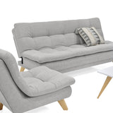 Sala Munich Plata 180x85cm de Cuatro Puestos Recinable - SOFAS Y POLTRONAS | Bylmo