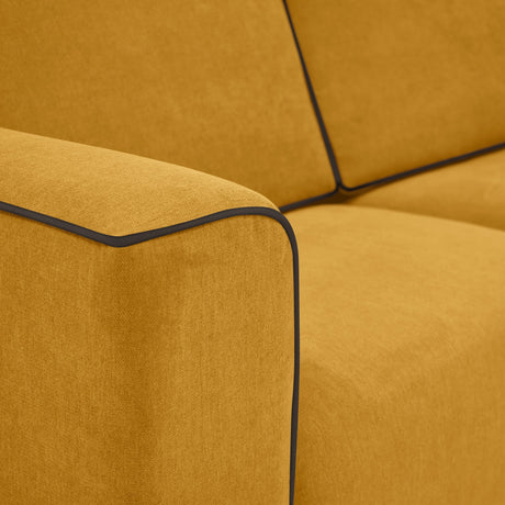 Sofá Lotus Mostaza 190x83cm de Dos Puestos con Apoya Brazos - SOFAS Y POLTRONAS | Bylmo
