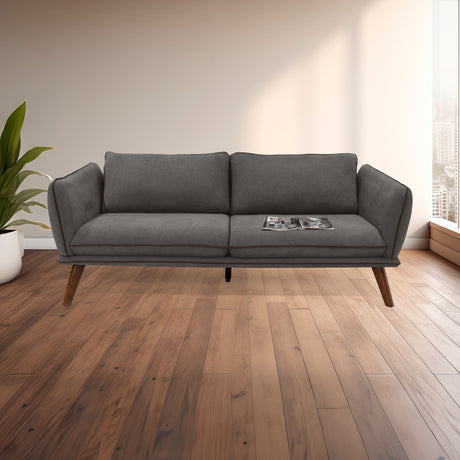 Sofá Hudson Gris 184x75cm de Tres Puestos con Apoya Brazos - SOFAS Y POLTRONAS | Bylmo