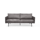 Sofá Mubi Gris 197x82cm de Tres Puestos con Apoya Brazos - SOFAS Y POLTRONAS | Bylmo