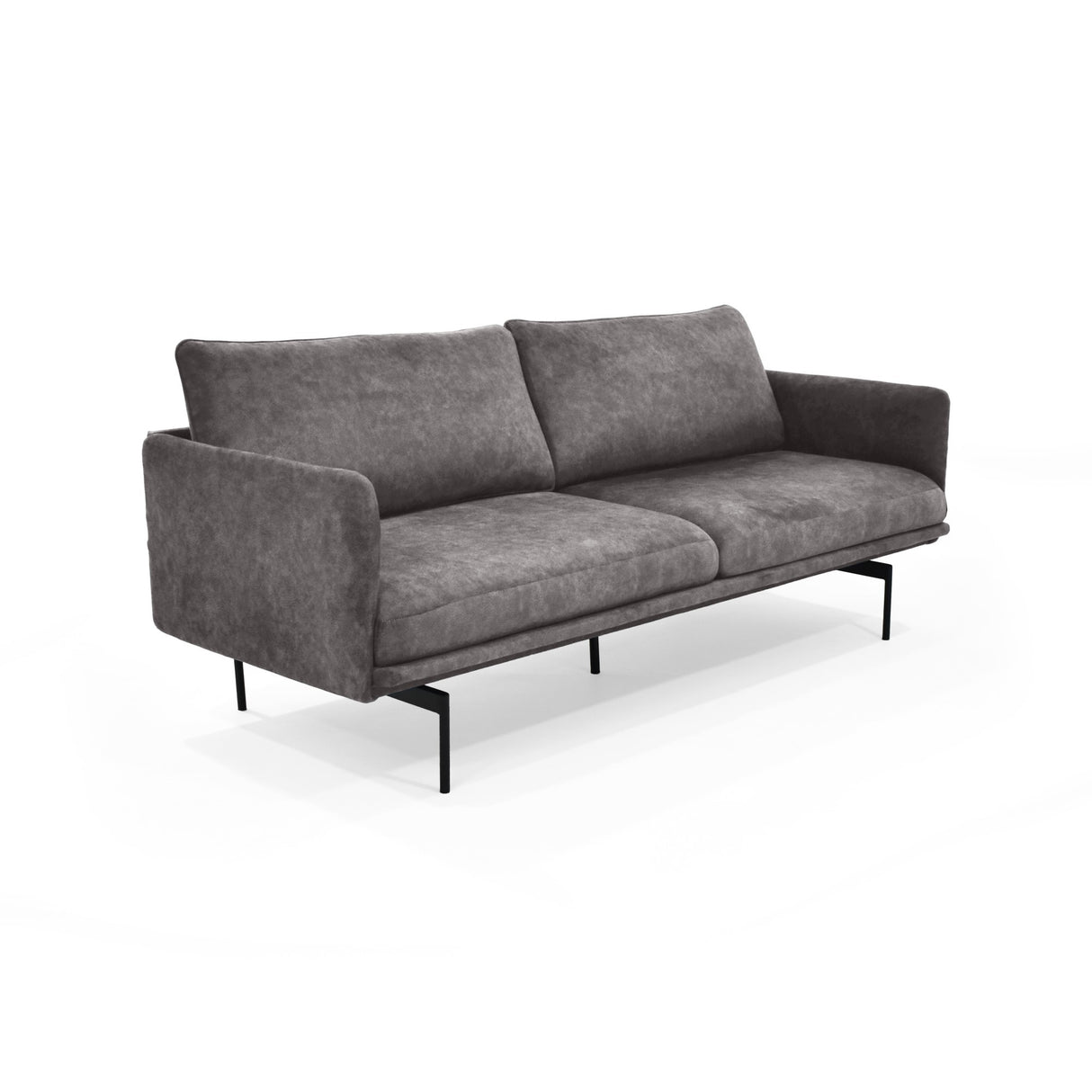 Sofá Mubi Gris 197x82cm de Tres Puestos con Apoya Brazos - SOFAS Y POLTRONAS | Bylmo