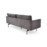 Sofá Mubi Gris 197x82cm de Tres Puestos con Apoya Brazos - SOFAS Y POLTRONAS | Bylmo