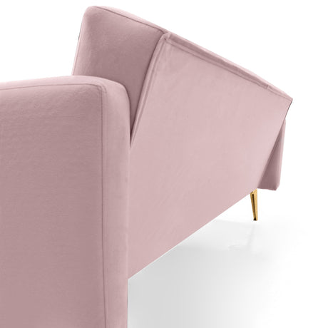 Sofá Turquia Rosa 196x78cm de Tres Puestos con Apoya Brazos - SOFAS Y POLTRONAS | Bylmo