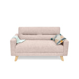Sofá Barza Rosa 150x83cm de Dos Puestos con Apoya Brazos - SOFAS Y POLTRONAS | Bylmo