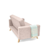 Sofá Barza Rosa 150x83cm de Dos Puestos con Apoya Brazos - SOFAS Y POLTRONAS | Bylmo