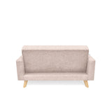 Sofá Barza Rosa 150x83cm de Dos Puestos con Apoya Brazos - SOFAS Y POLTRONAS | Bylmo
