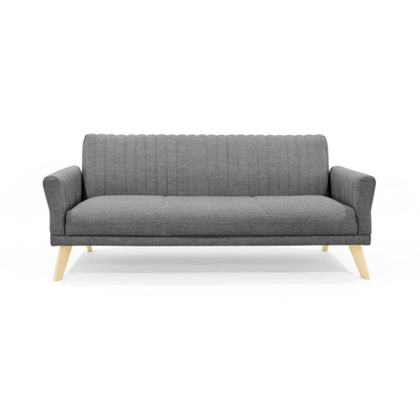 Sofacama Pensilvania Gris 205x87cm de Tres Puestos Recinable con Apoya Brazos - SOFAS Y POLTRONAS | Bylmo