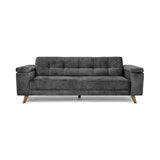 Sofacama Moretto Gris 230x82cm de Tres Puestos Recinable con Apoya Brazos - SOFAS Y POLTRONAS | Bylmo