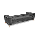 Sofacama Moretto Gris 230x82cm de Tres Puestos Recinable con Apoya Brazos - SOFAS Y POLTRONAS | Bylmo