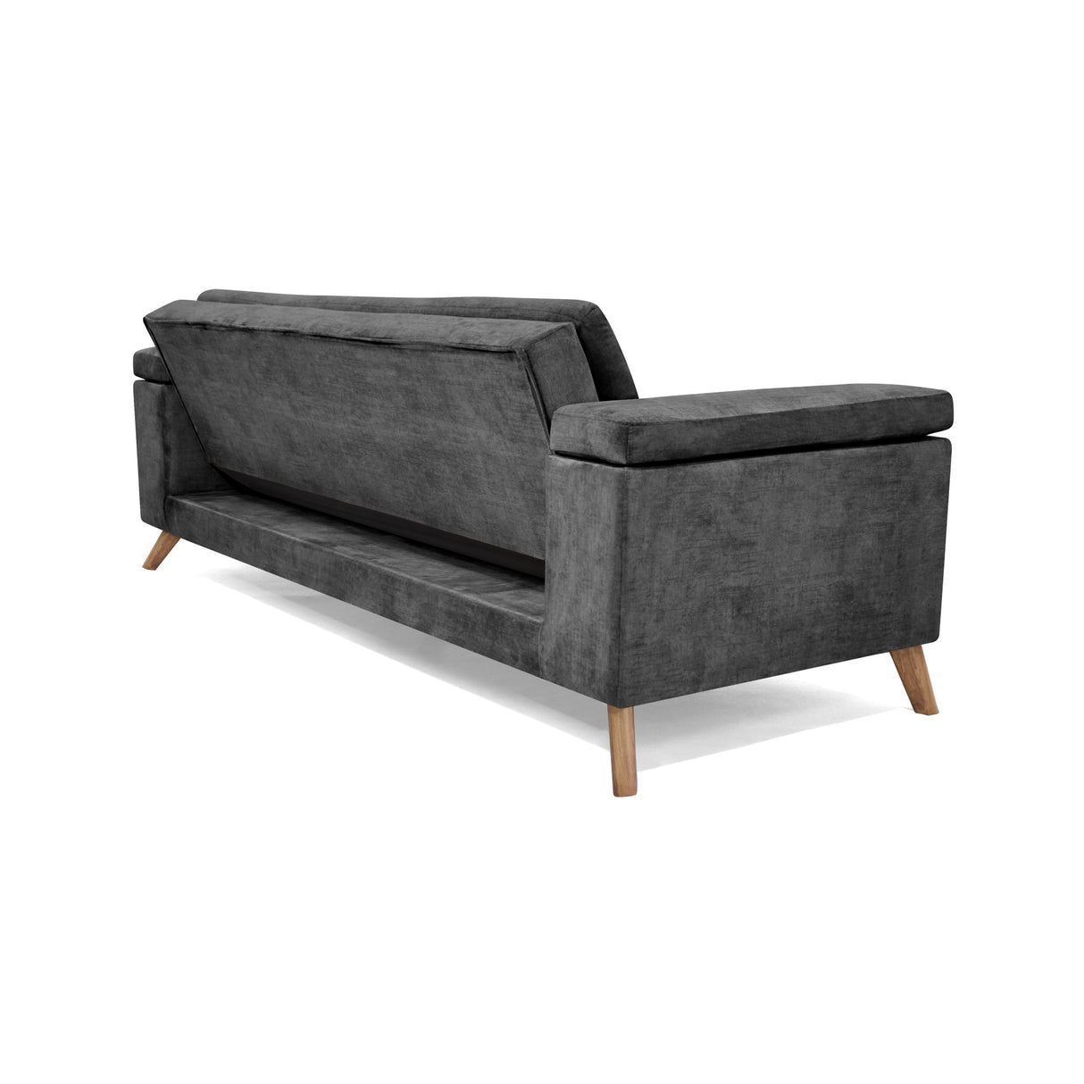 Sofacama Moretto Gris 230x82cm de Tres Puestos Recinable con Apoya Brazos - SOFAS Y POLTRONAS | Bylmo