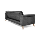 Sofacama Moretto Gris 230x82cm de Tres Puestos Recinable con Apoya Brazos - SOFAS Y POLTRONAS | Bylmo