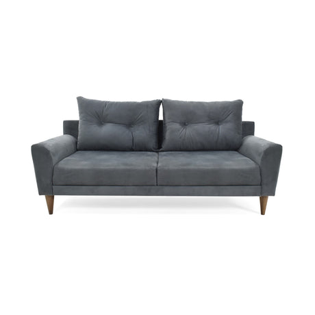 Sofá Verge Gris 190x90cm de Tres Puestos con Apoya Brazos - SOFAS Y POLTRONAS | Bylmo