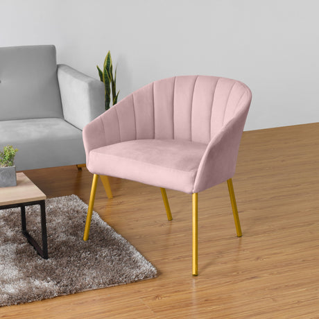 Poltrona Misaki Rosa 70x73cm de Un Puesto con Apoya Brazos - SOFAS Y POLTRONAS | Bylmo