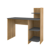Escritorio Link Roble y Gris 111x110cm con Organizador de Libros - ESCRITORIOS | Bylmo