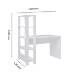 Escritorio con Biblioteca Match Blanco 120x134cm con Tres Repisas - ESCRITORIOS | Bylmo
