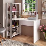 Escritorio con Biblioteca Match Blanco 120x134cm con Tres Repisas - ESCRITORIOS | Bylmo