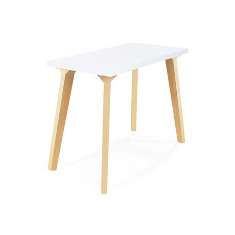 Escritorio Celen Blanco y Natural 100x77.5cm Sin Cajones - ESCRITORIOS | Bylmo