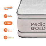 Colchón Firme Pedic Gold Blanco Semidoble 120x190cm Ortopedico con Pillow Doble - COLCHONES | Bylmo