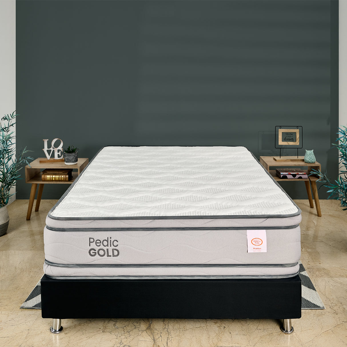 Colchón Firme Pedic Gold Blanco Doble 140x190cm Ortopedico con Pillow Doble - COLCHONES | Bylmo