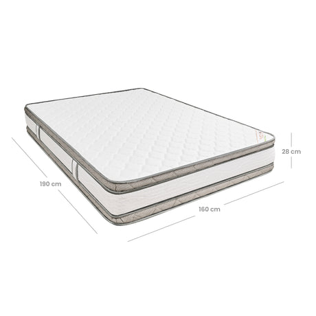 Colchón Firme Pedic Foam Blanco Queen 160x190cm Ortopedico con Pillow Doble - COLCHONES | Bylmo