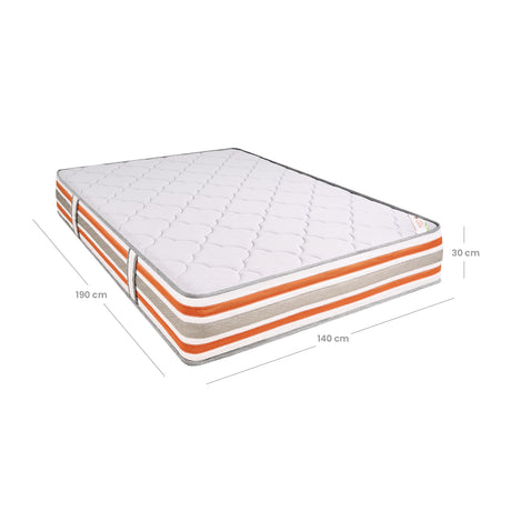 Colchón Firme Concord Pedic Gris Claro Doble 140x190cm Ortopedico - COLCHONES | Bylmo