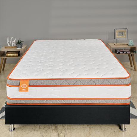 Colchón Medio Firme Pro Resor Blanco Doble 140x190cm Semiortopedico con Pillow Doble - COLCHONES | Bylmo