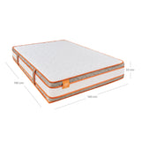 Colchón Medio Firme Pro Resor Blanco Doble 140x190cm Semiortopedico con Pillow Doble - COLCHONES | Bylmo