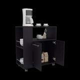 Mueble Microondas Eldon Wengue 75x83.4cm Con Ruedas - ALACENAS Y MUEBLES MICROONDAS | Bylmo