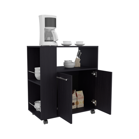 Mueble Microondas Eldon Wengue 75x83.4cm Con Ruedas - ALACENAS Y MUEBLES MICROONDAS | Bylmo