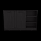 Isla de Cocina Ginger Wengue 150x90.6cm Con Seis Compartimientos - BARRAS Y MUEBLES AUXILIARES | Bylmo