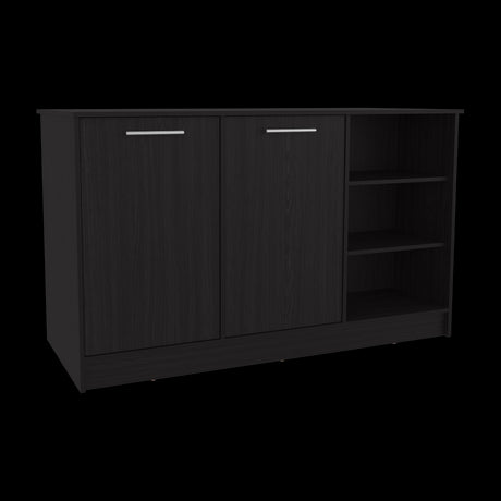 Isla de Cocina Ginger Wengue 150x90.6cm Con Seis Compartimientos - BARRAS Y MUEBLES AUXILIARES | Bylmo