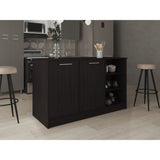 Isla de Cocina Ginger Wengue 150x90.6cm Con Seis Compartimientos - BARRAS Y MUEBLES AUXILIARES | Bylmo