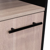 Mueble Auxiliar de Cocina Eldon Wengue y Bardolino 75x83.4cm Con Cinco Compartimientos y Con Ruedas - BARRAS Y MUEBLES AUXILIARES | Bylmo