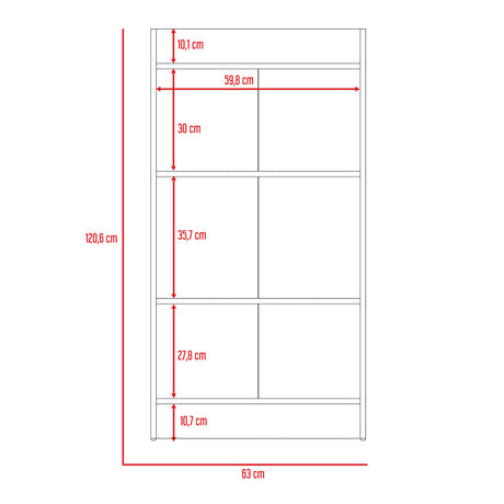 Combo Escritorio y Biblioteca Atlanter Rovere 120x81.5cm sin Cajones - ESCRITORIOS | Bylmo