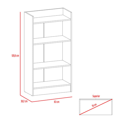 Combo Escritorio y Biblioteca Atlanter Rovere 120x81.5cm sin Cajones - ESCRITORIOS | Bylmo