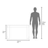 Escritorio Oviedo Wengue 120x73cm sin Cajones - ESCRITORIOS | Bylmo