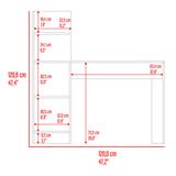Escritorio con Biblioteca Vilna Fresno Europeo y Wengue 120x120.6cm sin Cajones - ESCRITORIOS | Bylmo
