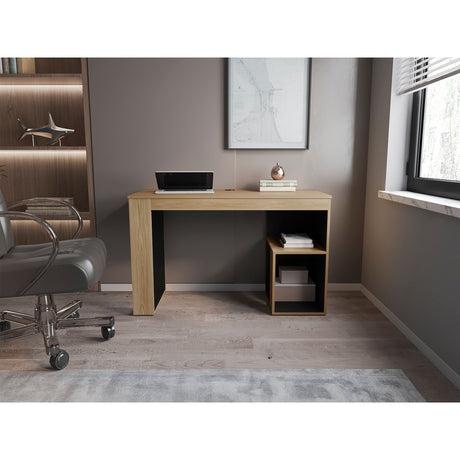 Escritorio Astana Fresno Europeo y Wengue 120x73.5cm sin Cajones - ESCRITORIOS | Bylmo