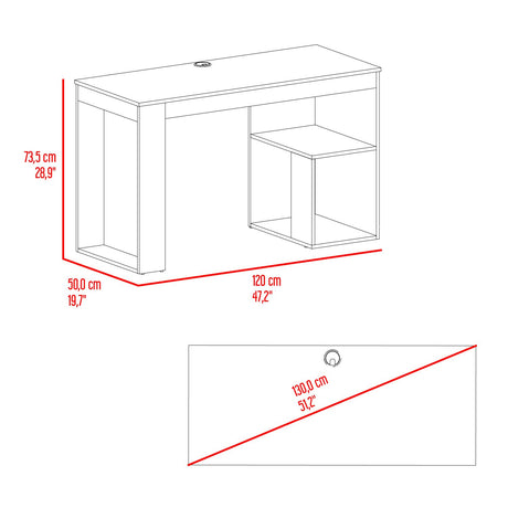 Escritorio Astana Fresno Europeo y Wengue 120x73.5cm sin Cajones - ESCRITORIOS | Bylmo