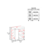 Escritorio Extensible San Diego Blanco y Nogal 70.5x75.5cm con Dos Cajones - ESCRITORIOS | Bylmo