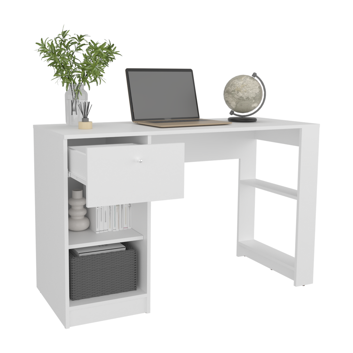 Escritorio Home Blanco 120.2x75.6cm con Un Cajón - ESCRITORIOS | Bylmo