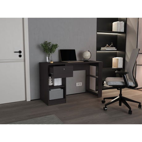 Escritorio Home Wengue 120.2x75.6cm con Un Cajón - ESCRITORIOS | Bylmo