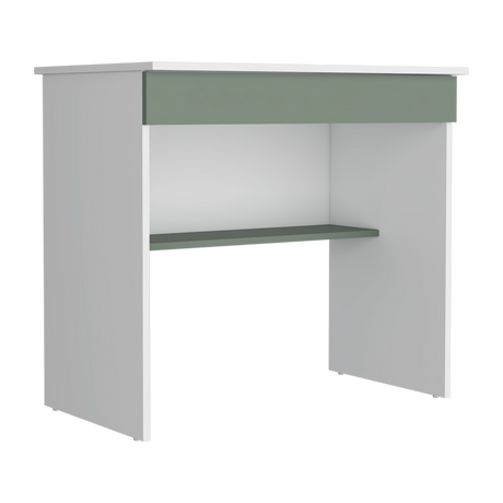 Escritorio Ohio Blanco y Agave 80x73cm con Un Cajón - ESCRITORIOS | Bylmo