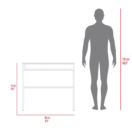 Escritorio Ohio Blanco y Agave 80x73cm con Un Cajón - ESCRITORIOS | Bylmo