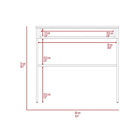 Escritorio Ohio Blanco y Agave 80x73cm con Un Cajón - ESCRITORIOS | Bylmo