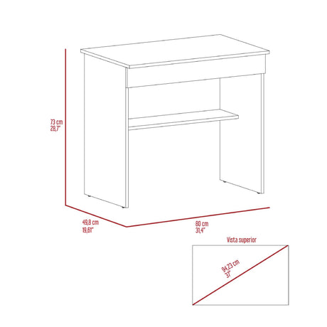 Escritorio Ohio Blanco y Agave 80x73cm con Un Cajón - ESCRITORIOS | Bylmo